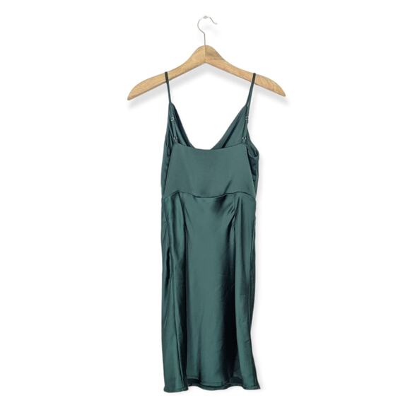 Adelyn Rae Aria Forrest Green Cowl Neck Mini Slip Dress Size XS - Picture 2 of 10